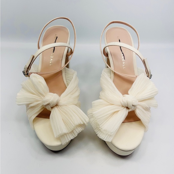 LOEFFLER RANDALL
Pleated Knot Ankle-Strap Platform Sandals - Picture 4 of 9